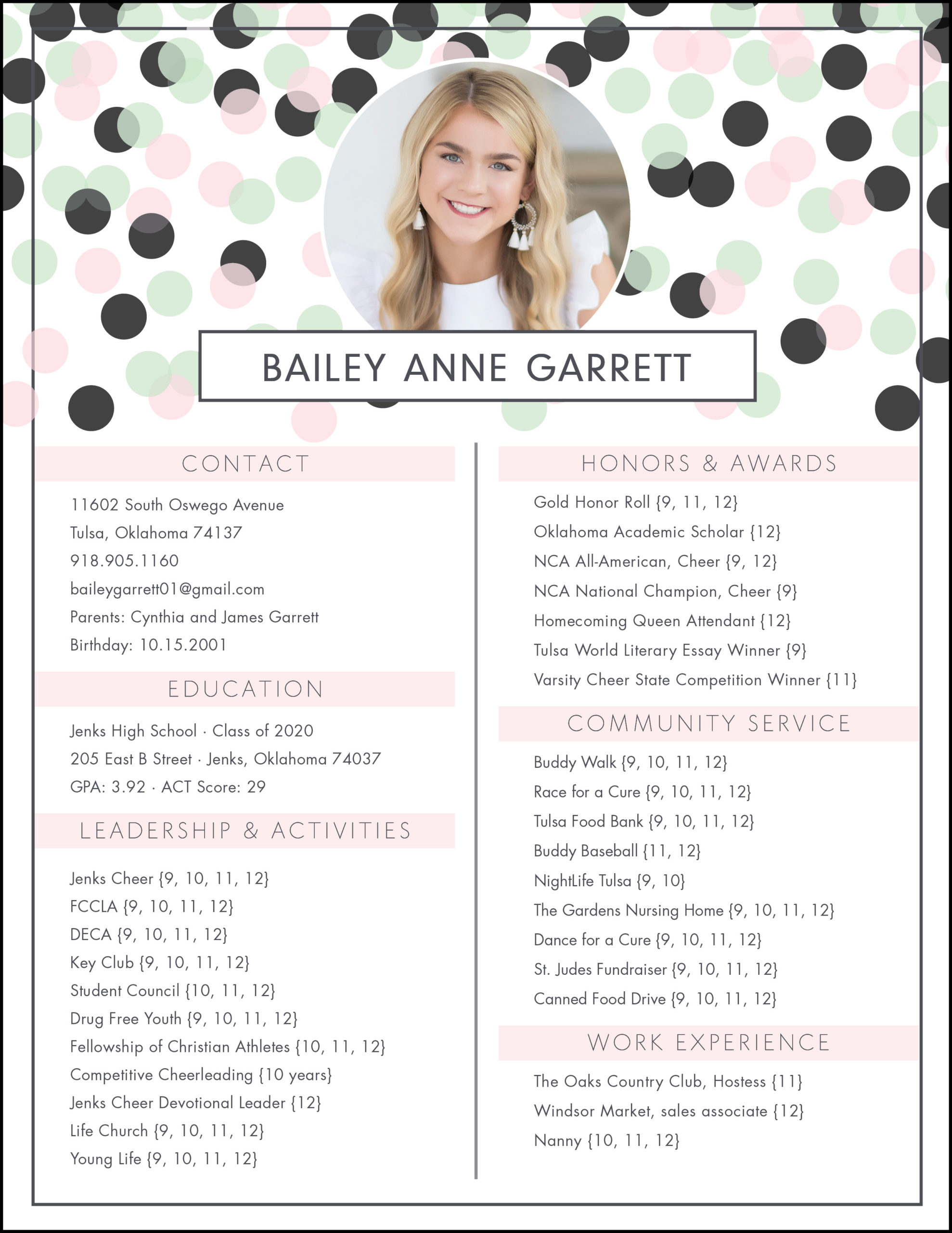 Sorority Resume Template With Picture 3 Sorority resume template